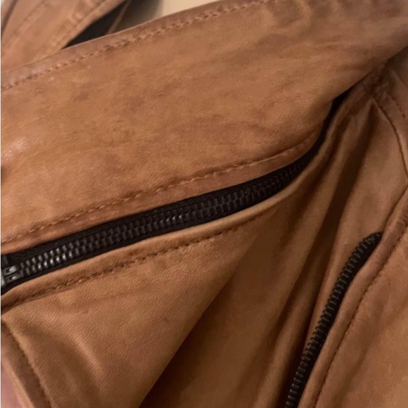 Soia & Kyo tan Leather Jacket NWOT size xs - Picture 7 of 11
